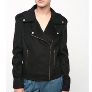 Silence + Noise Wool Moto Jacket